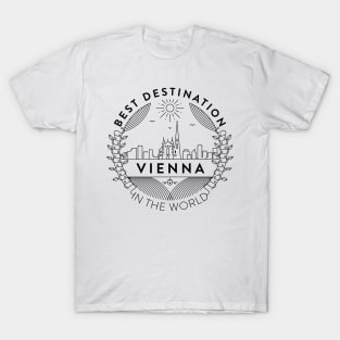 Vienna Minimal Badge Design T-Shirt